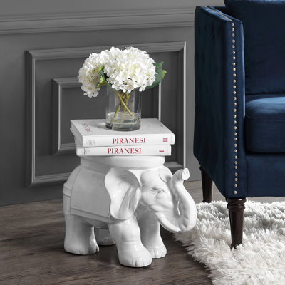 Epperson Elephant Ceramic Garden Stool by World Menagerie