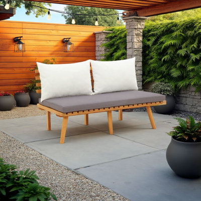 Saliba Wooden Garden Bench by Corrigan Studio