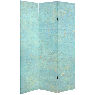 Wiens Turquoise Art Canvas Folding Screen