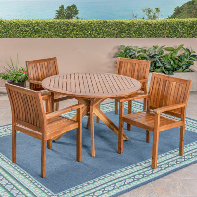 Brodench Round 4 - Person 47.25" Long Dining Set by George Oliver