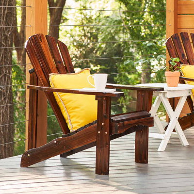 Brently Wood Adirondack Chair by Rosecliff Heights