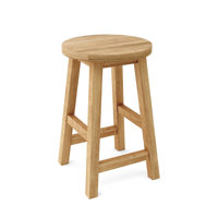 Katy 24" Teak Patio Bar Stool