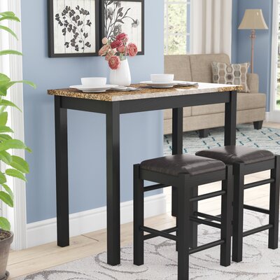 Carsonville Morefield 3 Piece Counter Height Dining Set by Winston Porter
