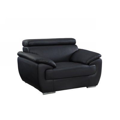 Epinal 38" Wide Leather Match Power Standard Recliner by Orren Ellis