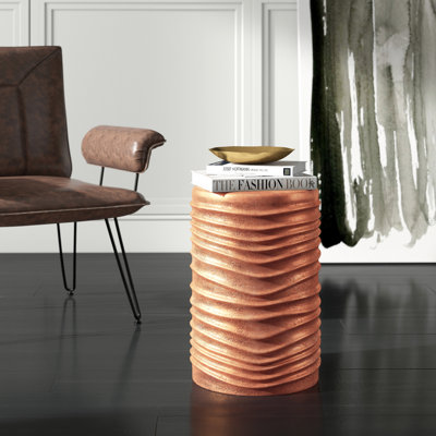 Jonica Aluminum Accent Stool by Wrought Studio