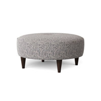 Odon 38" Round Tufted Cocktail Ottoman by Craft