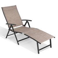 Erwine Aluminum Outdoor Metal Chaise Lounge with Adjustable Backrest by Wrought Studio