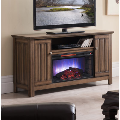 Allen TV Stand for TVs up to 65" with Electric Fireplace Included by Millwood Pines