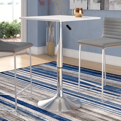 Anassi Square Metal Base Adjustable Dining Table by Wrought Studio