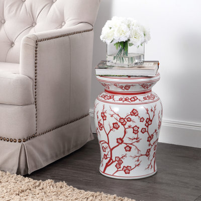 Wiese Cherry Blossom Ceramic Garden Stool by Charlton Home