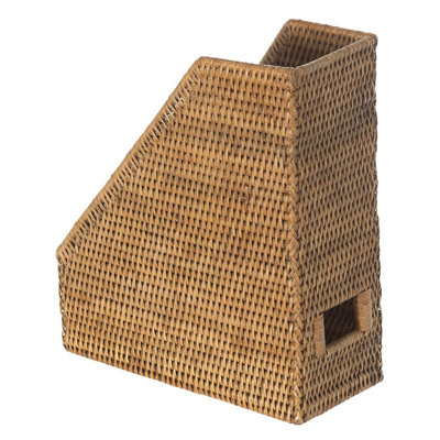 Everard Handwoven Rattan Magazine File by Beachcrest Home