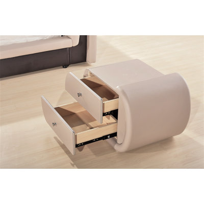 Beaulieu 2 Drawer Nightstand in Beige by Orren Ellis