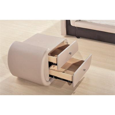 Beaulieu 2 Drawer Nightstand in Beige by Orren Ellis