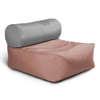 Tybee Large Outdoor Bean Bag Lounger w/ Bolster, Sunbrella
