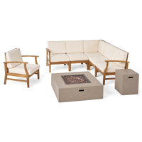 Ivanka Outdoor Acacia Wood Sofa Set