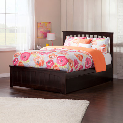 Huntsville Solid Wood Platform Bed with Matching Footboard and Roll Out Trundle by Harper Orchard