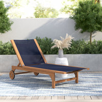 Trakas Montauk Teak Outdoor Reclining Sunlounger by Wildon Home