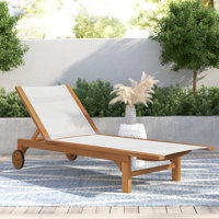 Trakas Montauk Teak Outdoor Reclining Sunlounger by Wildon Home