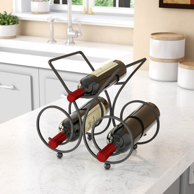 Corrales 3 Bottle Tabletop Wine Bottle Rack by Winston Porter