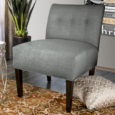 Zaylee 23" W Tufted Polyester Slipper Chair