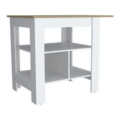 Kitchen Island, Pompeya, White, Width X 40 by Red Barrel Studio
