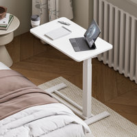 Kristee Adjustable and Movable Overbed Table with Hidden Casters by Inbox Zero