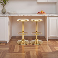 Kikuye Swivel Adjustable Height Bar Stool