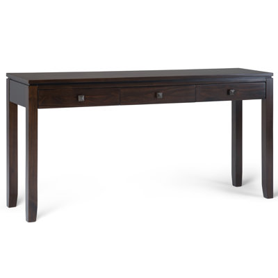 Cosmopolitan 60"W Solid Wood Contemporary Wide Console Sofa Table with Drawer Storage by Simpli Home