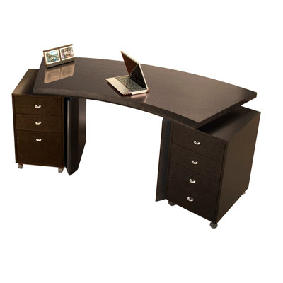 Genovese Curved Desk only. drawers not included by Red Barrel Studio