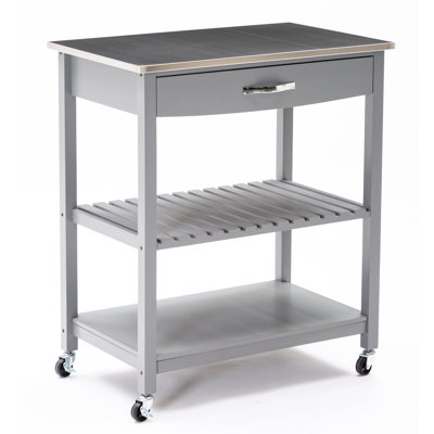 Fast forward Kitchen Cart with Stainless Steel Top by Ebern Designs