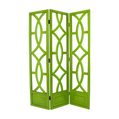 Kristen 54" W x 76" H 3 - Panel Solid Wood Folding Room Divider by Rosdorf Park