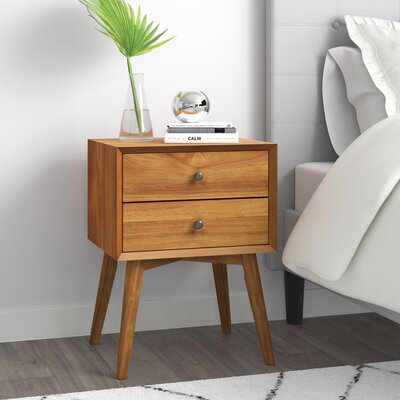Dorsey Nightstand with Solid Wood Base by George Oliver