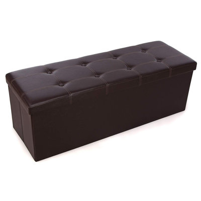 Ajeesh Faux Leather Flip Top Storage Bench by Ebern Designs