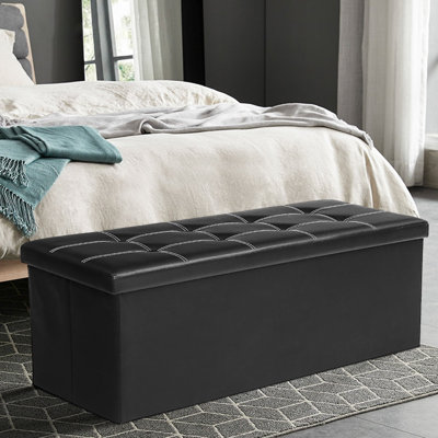 Ajeesh Faux Leather Flip Top Storage Bench by Ebern Designs