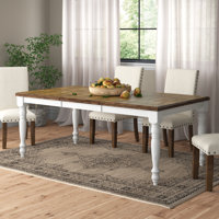 Kinsler Butterfly Leaf Rubberwood Solid Wood Dining Table by Alcott Hill