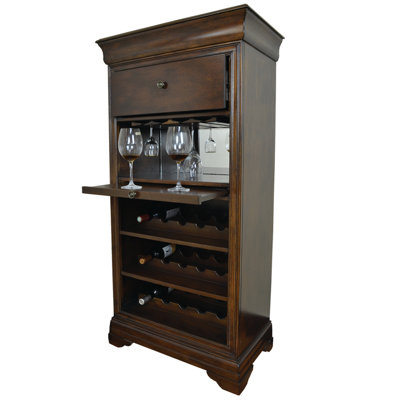 Silvia Bar Cabinet With Rack By RAM Game Room by Alcott Hill