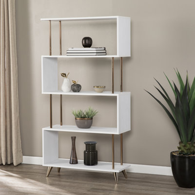 Sutherland 60.5" H x 31.5" W Iron Geometric Bookcase
