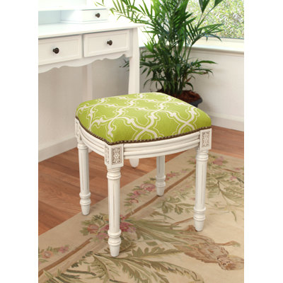 Polizzi Solid Wood Vanity Stool by Charlton Home