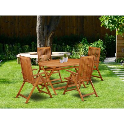 Pierre 5 Piece Dining Set by Longshore Tides