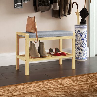 Knarr Upholstered Shoe Storage Bench by Andover Mills
