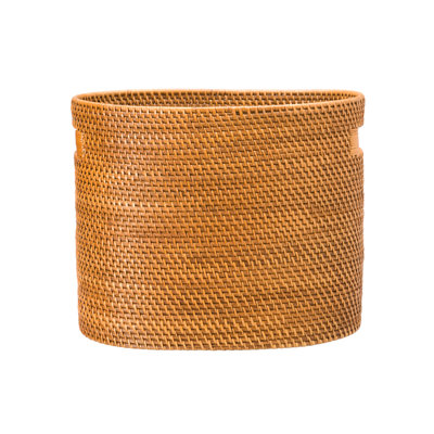 Aundra Rattan Magazine Rack and Newspaper Basket by Wade Logan