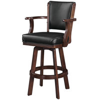 Millender Backed Swivel Solid Wood Bar Stool with Arms By RAM Game Room by Alcott Hill