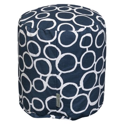 Logue 16" Wide Round Geometric Pouf Ottoman