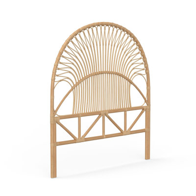 Deloris Wicker/Rattan Open-Frame Headboard by Bayou Breeze