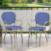 Canaday 22" Width Aluminum Patio Arm Chairs, Set Of 2 by Beachcrest Home