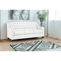 Debolt 77" Leather Match Sofa by Darby Home Co