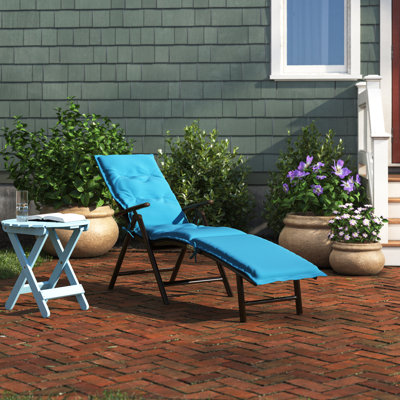 Nadire Cozy Aluminum Reclining Lounge Chair with Cushion Drink Holder Adjustable Assemble-Free by Breakwater Bay