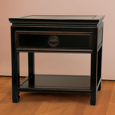 Humphries 1 - Drawer Solid Wood Nightstand by World Menagerie