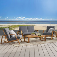 Isham 4 Piece Sofa Seating Group with Cushions