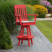 Nettie 29" Swivel Patio Bar Stool by Red Barrel Studio
